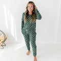 Christmas Trees Small Ribbed Women's Matching Set