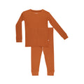 Burnt Orange Small Ribbed Two-Piece Set