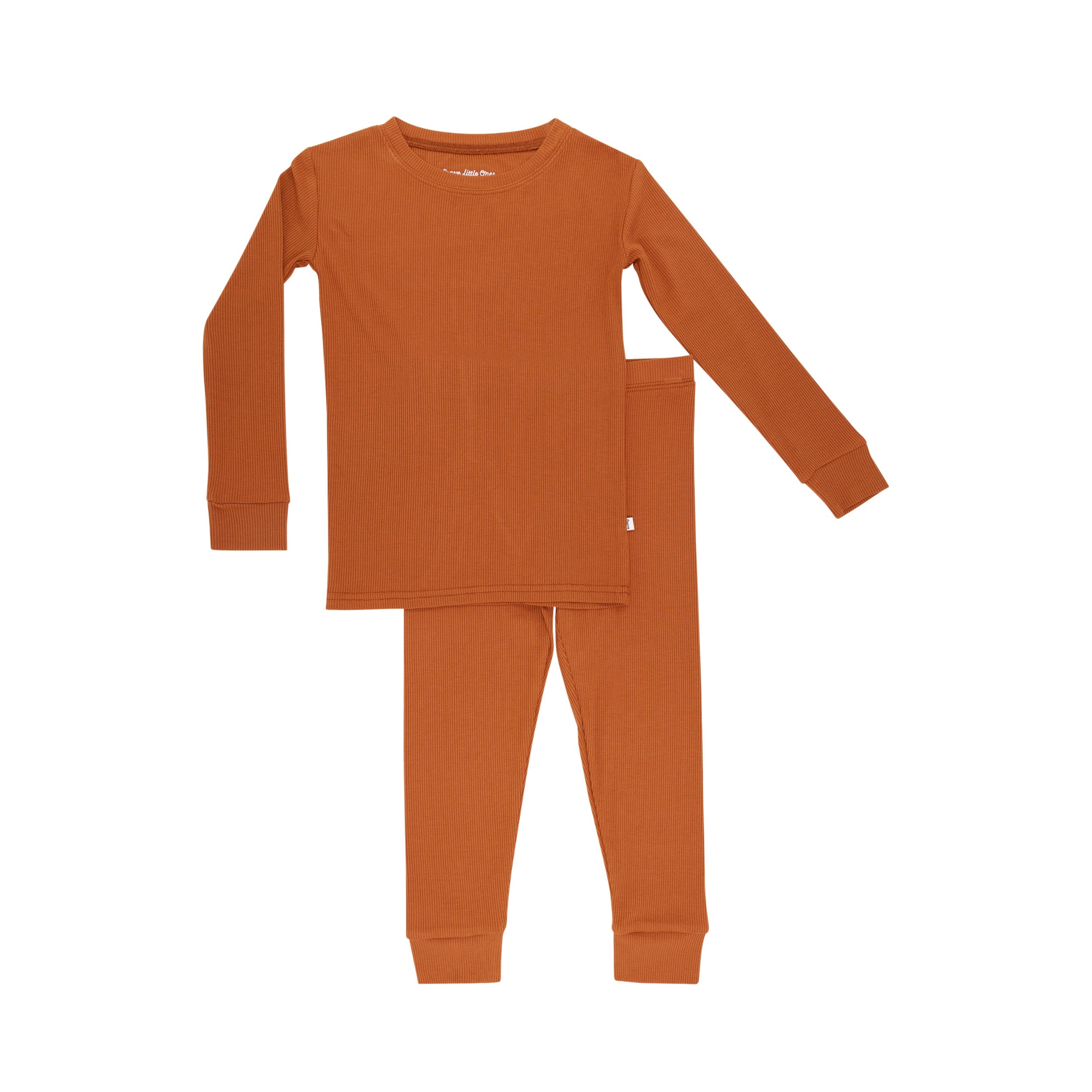Burnt Orange Small Ribbed Two-Piece Set
