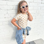 Sunflowers Small Ribbed Shorts Two-Piece Set