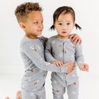 Space Explorers Small Ribbed Zip Romper