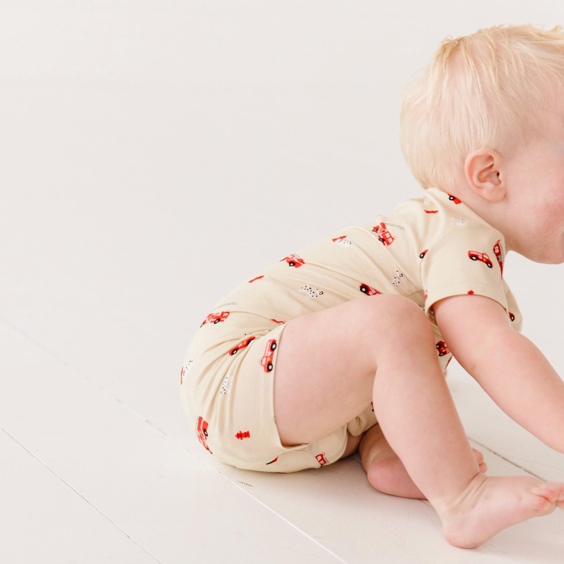 Firetrucks Summer Zip Romper