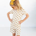 Sunflowers Small Ribbed Shorts Two-Piece Set
