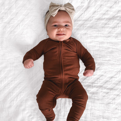 Pinecone Small Ribbed Zip Romper