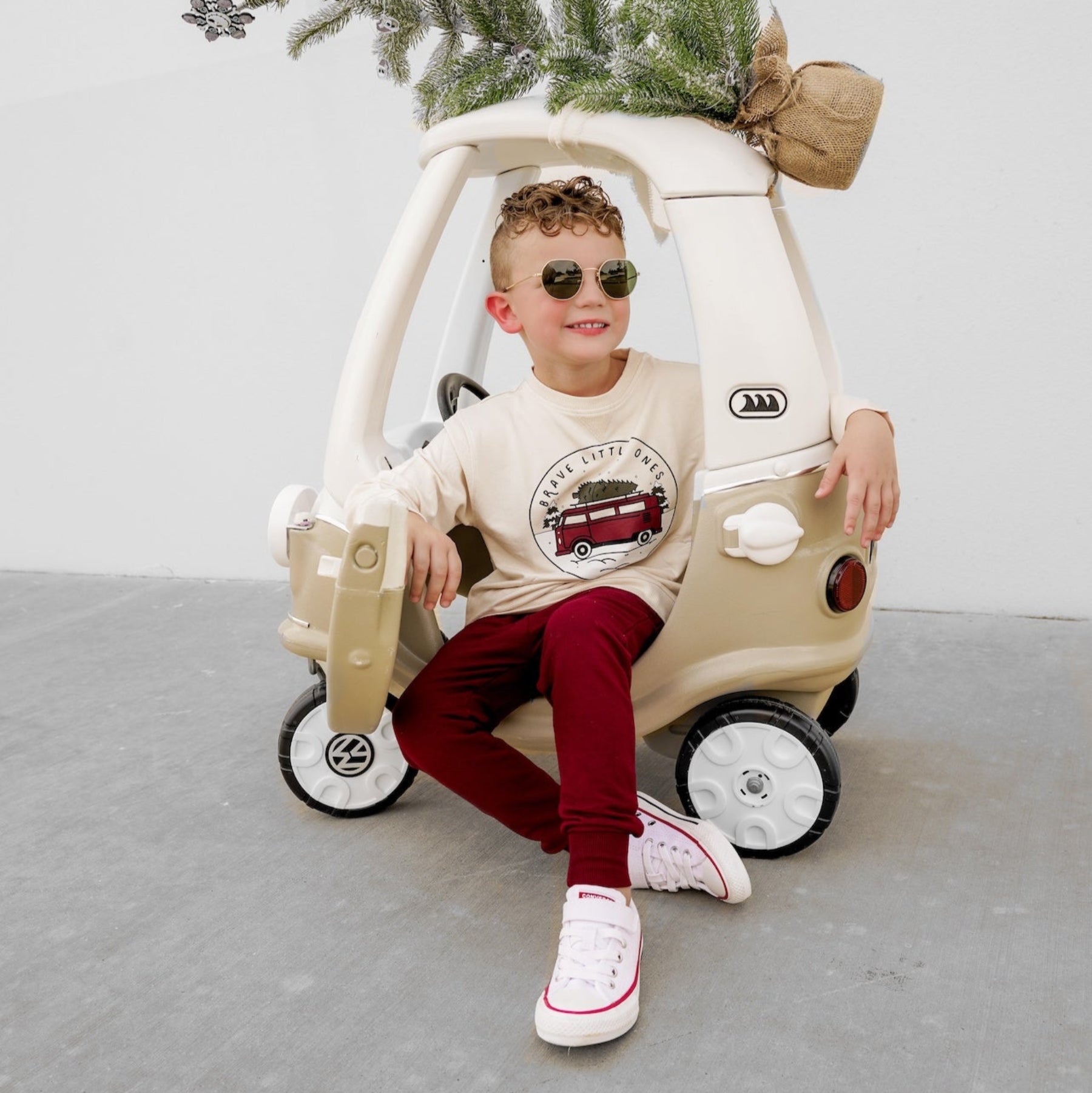 Maroon Bamboo French Terry Joggers