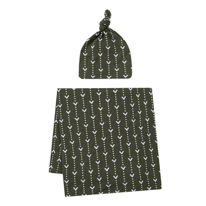 Green Arrows Stretchy Swaddle Set