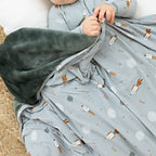 Space Explorers Small Ribbed Toddler Blanket