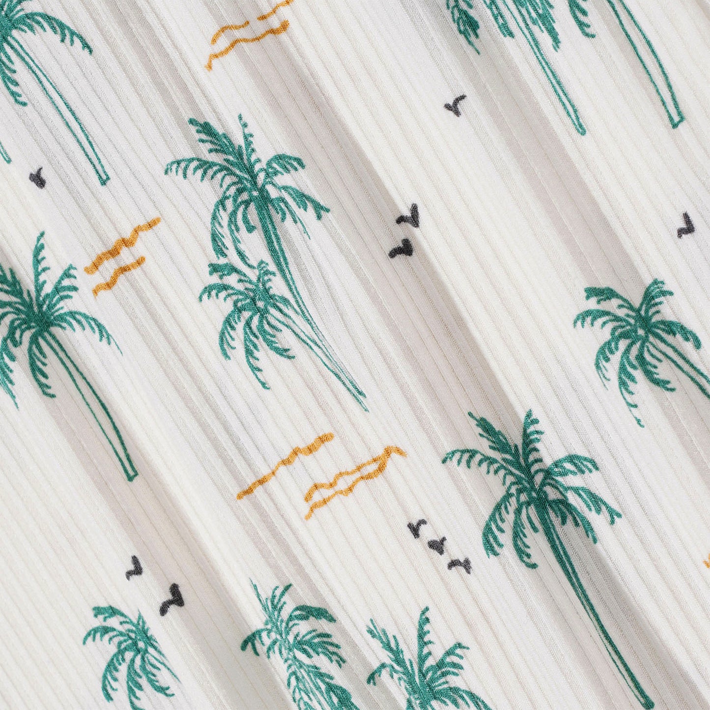 Palm Trees Small Ribbed Two-Piece Set