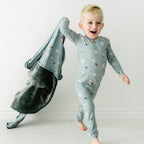 Space Explorers Small Ribbed Toddler Blanket