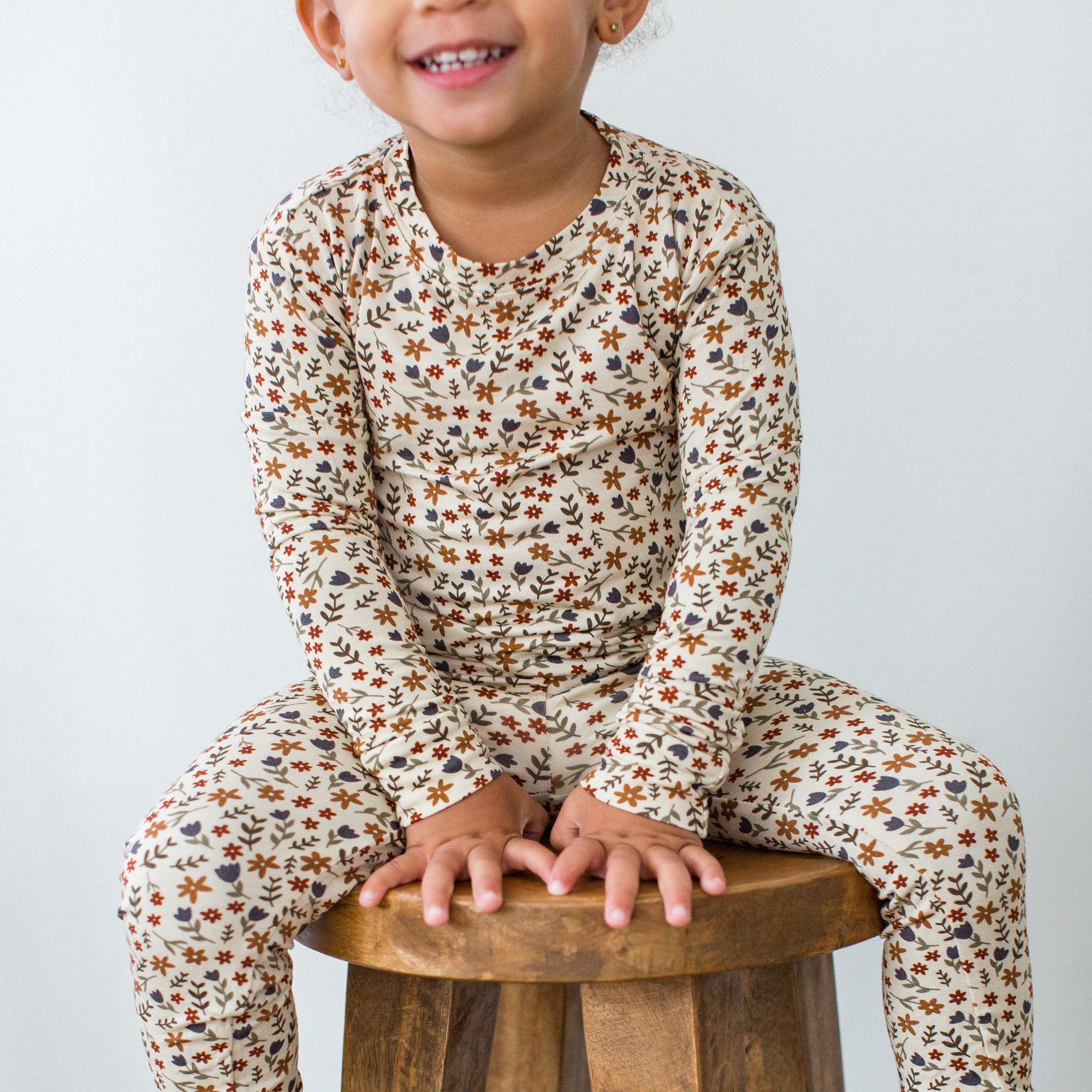 Cream Floral Two-Piece Set V1 – Brave Little Ones