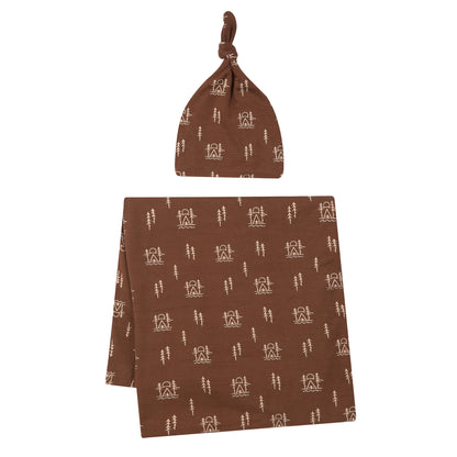 Cabin in Woods Stretchy Swaddle Set