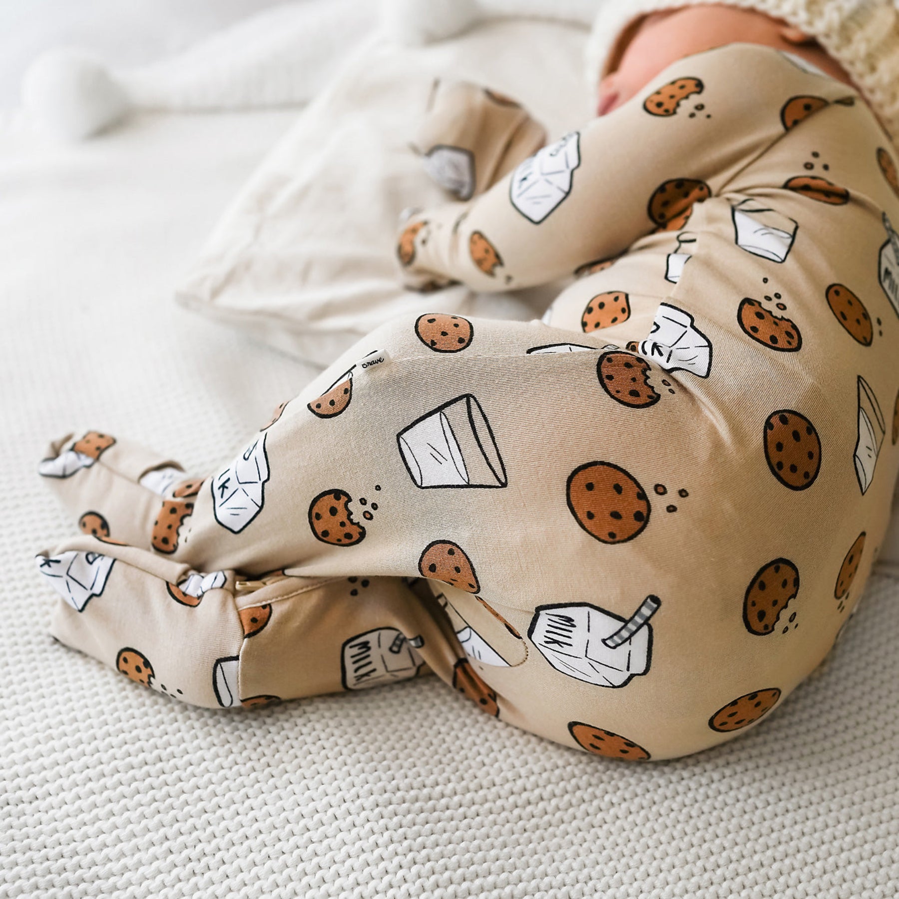 Cookies and Milk Zip Romper