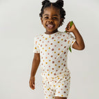 Pink Daisies Small Ribbed Shorts Two-Piece Set