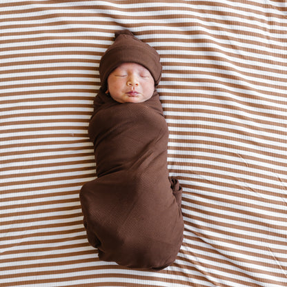 Pinecone Small Ribbed Stretchy Swaddle Set