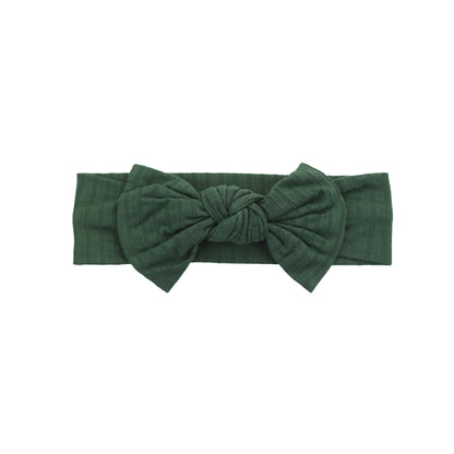 Forest Green Big Ribbed Bow