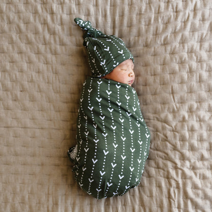 Green Arrows Stretchy Swaddle Set