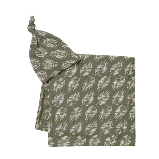Palm Leaves Stretchy Swaddle Set