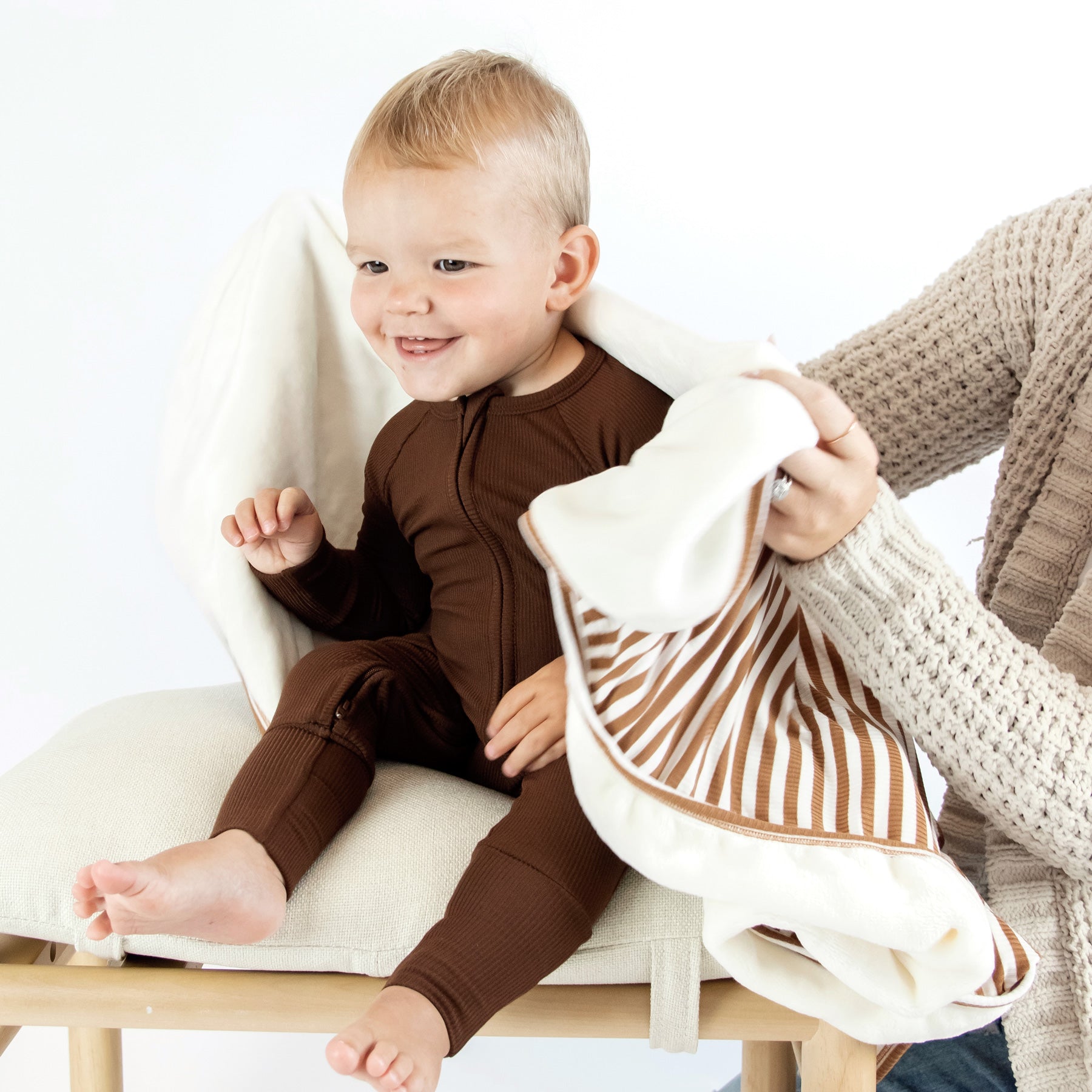 Pinecone Small Ribbed Zip Romper