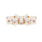 Pink Daisies Small Ribbed Bow