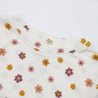 Pink Daisies Small Ribbed Shorts Two-Piece Set