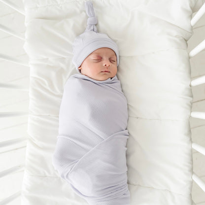 Lilac Small Ribbed Swaddle Set