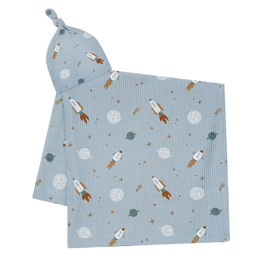 Space Explorers Small Ribbed Swaddle Set