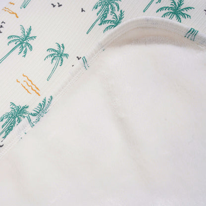 Palm Trees Small Ribbed Toddler Blanket