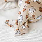 Cookies and Milk Zip Romper
