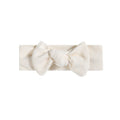 Cream Small Ribbed Bow
