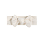 Cream Small Ribbed Bow