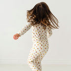 Pink Daisies Small Ribbed Two-Piece Set