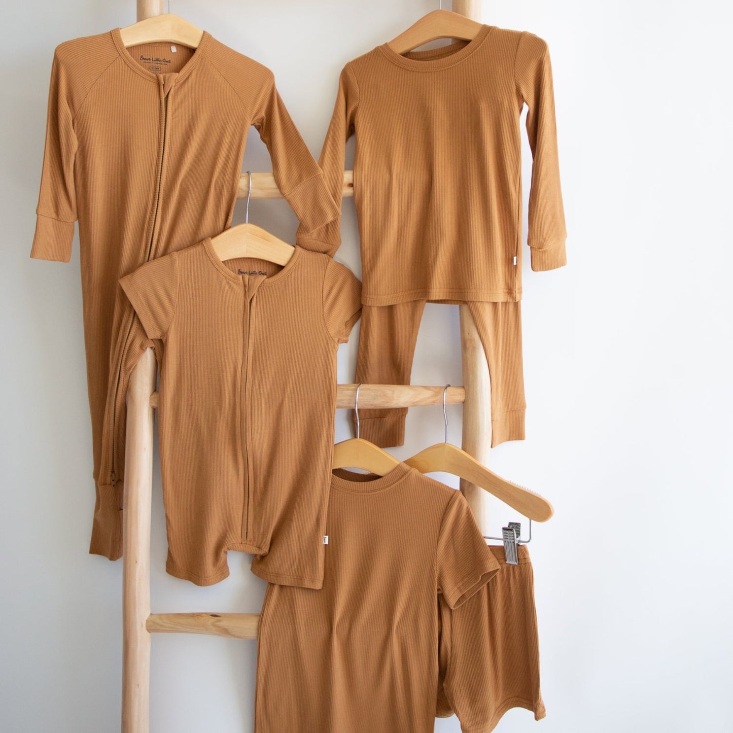 Camel Small Ribbed Two-Piece Set