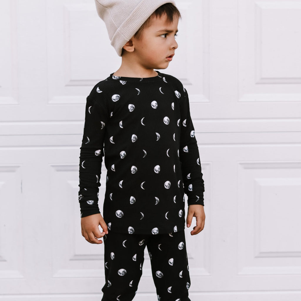 Moon Phases Small Ribbed Two-Piece Set