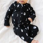 Moon Phases Small Ribbed Zip Romper