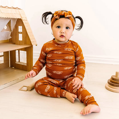 Rust Lines Two-Piece Set